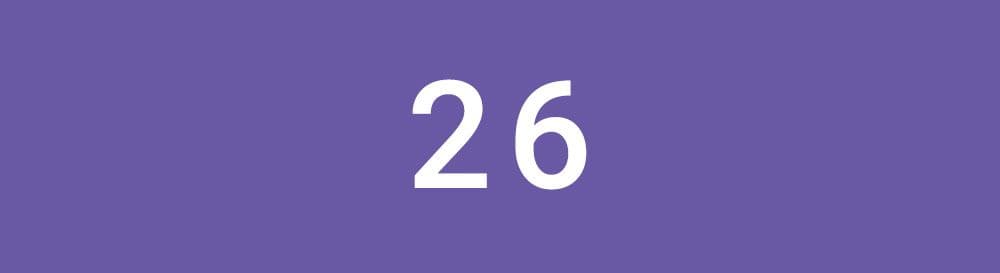 Achter het getal… 26