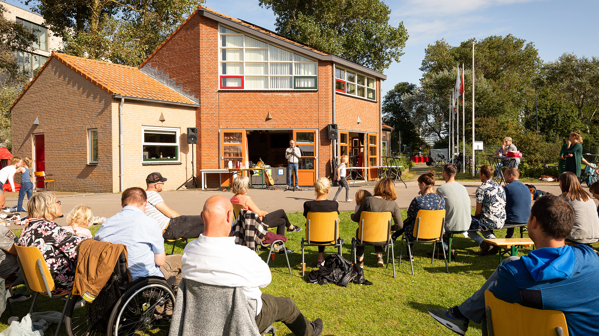 Openluchtdienst op de Goerie