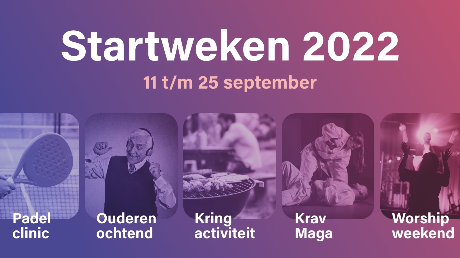 Meld je aan voor activiteiten in de Startweken